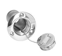 Bewinner 38mm Water Injection Port 316 Stainless Steel Boat Refueling Port Marine Filler Deck Fill Cap - Keyless, Sealed, Locking Chain for Boats, Trucks, Caravans, Trailers (#3)