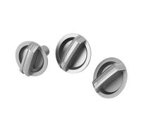 Bewinner 3pcs AC Control Knobs Set for BT-50 2006-2011 2006-2011 Heater Fan Switch Knob Replacement UR58 61 195C UR5961A30 Silver
