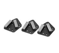 Bewinner 3Pcs Grinding Shoes Trapezoid Concrete Cutting 6-Hole Straight Teeth Black 16# - Aggressive Floor Grinding Block, Wear Resistant & for Concrete Grinders