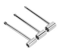 Bewinner 3PCS Guitar Rod Wrench Set 7MM 8MM 6.35MM Universal Truss Rod Adjustment Tool for Acoustic Electric Guitar Neck Repair and Maintenance, Iron Hex Wrench with Screwdriver End (Silver