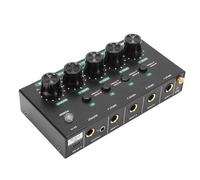 Bewinner 4 Channel Sound Mixer, USB Powered Compact Mixing Console Low Noise Audio Interface with Mono Stereo Switching Metal Casing for Live Performance and Studio Use