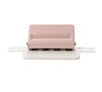 Bewinner 4 Hole Puncher Mushroom Shape Paper Punch with Ruler, 3 Sheet