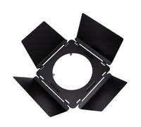 Bewinner 4 Leaf Photography Barn Door Kit, Mini Mount, Grid, 4 F | Iron ABS, Adjustable 4 Leaves, Detachable Grid, Red Yellow Blue White Filters, Studio Video Light Control