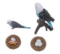 Bewinner 4 Pcs Budgerigar Growth Cycle Toy, Educational PVC Budgie Figurines for Children, Realistic Design with Safe Materials for Learning and Play
