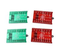 Bewinner 4 Pcs Magnetic Level Target Plate with Reflective Film, Dual Scale, Green & Red for Alignment Tools, Levels & Measuring Instruments