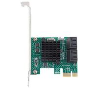 Bewinner 4-Port PCIe to 3.0 Expansion Card, 6Gbps Controller Card with Large Heatsink, AHCI/IDE Modes, for 2U/4U Case, 10/8/7/XP