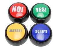 Bewinner 4Pcs Dog Communication Buttons, Pet Training Buzzers with 4 Pre-Recorded Sounds, Interactive Talking Buttons for Dogs Cats, Non-Recordable Pet Supplies for