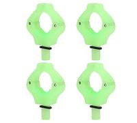 Bewinner 4PCS Fishing Rod Bracket Head, Magnetic Auto Adjustment Fishing Rod Tail Rest Holder, Sturdy ABS Magnet Tool Accessories for Carp , Black (Luminous Green)