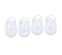 Bewinner 4pcs Jumbo Easter Eggs 9.8 Inch Clear Fillable Large Easter Eggs with Handles, Big Egg Shaped Baskets Containers for Candy, Gifts, Toys, Party Decorations