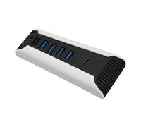 Bewinner 5 Port USB Hub for Console, High Speed Expansion Hub with 4x USB 2.0 Ports, 1x Fast Charging Port & 1x -C, Plug and Play Splitter Adapter for