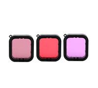 Bewinner 55MM Camera Filter Kit, 3pcs Diving Filter Set (Red, Pink, Purple) for GOPRO 5/6, Underwater Submersible Filter (5-25m Depth), Optical Glass, Color Correcting