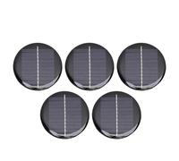 Bewinner 5pcs 0.28W Round Monocrystalline Silicon Solar Panels, 60mm Mini Solar Cells for DIY Projects, Small Electronic Devices for Small Electronic Devices