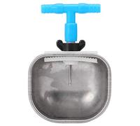 Bewinner 5Pcs Automatic Drinker Nipple Drinking Bowl, Stainless Steel Waterer with 8mm Tee Connector for Farm, Large Size, Anti-Bite, No Rust, (Large stainless steel one-piece tee)