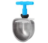 Bewinner 5Pcs Automatic Drinker Nipple Drinking Bowl, Stainless Steel Waterer with 8mm Tee Connector for Farm, Large Size, Anti-Bite, No Rust, (Small stainless steel one-piece tee)