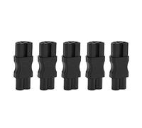 Bewinner 5Pcs IEC320 C6 to C15 Power Adapter, Copper Contact C6 to C15 Male to Female Straight AC Converter for UPS Socket, Computer Room Socket