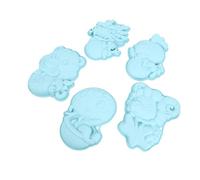 Bewinner 5PCS Silicone Cookie Molds Non Stick Easy Release, Animal Shaped Baking Mold Set for DIY Chocolate, Cake, Mousse, Dragon Snake Rooster Tiger Sheep