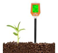 Bewinner 6 In 1 Soil PH Tester, High Accuracy Digital EC PH Moisture Meter, Air Humidity Temperature LCD Backlit Display Digital Soil Meter for Garden Water Plants