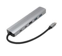 Bewinner 6 in 1 USB C Hub Ethernet Adapter Multiport Type C Hub with Gigabit Ethernet 4K 60Hz 87W PD Fast Charging 2 USB 3.0 Ports for Laptop Pro Air