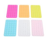 Bewinner 6 Pack Double Sided Suction Cup Phone Case Mount, 40 Strong Anti-Slip Silicone Grips with Fluorescent Colors, Universal Reusable Phone Holder for Mirror Shower