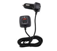 Bewinner 60W USB Car Charger with Rear Seat QC3.0 Fast Charging, 4 Port Simultaneous Front/Rear Power, 150CM Extension Cable, Anti Jolt Buckle,Charger for Car SUV Truck