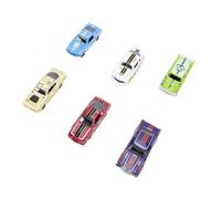 Bewinner 6pcs Boys Mini Car Models, Kids Alloy Pull Back Race Car Toy Set with Various Styles and Colors, Easy Push Design for Interactive Play