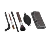Bewinner 6pcs Coffee Machine Brush Set, Wooden Nylon Brushes & Towel Coffee Maker Cleaning Kit, Professional Grinder Cleaner Tools with Air Blower for Machine