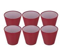 Bewinner 6PCS Fabric Lampshades Wine Red, Modern Simple Small Table Lamp Shade for E14 Bulb, Good Light Transmission Miniature Bulb Ceiling Lamp Cover for Bedroom Hotel (A3 01 Wine Red)