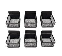 Bewinner 6PCS Magnetic Tea Bag Organizer, Metal Tea Storage Box Holder for Fridge, Kitchen Countertop, Cabinet, Pantry, Space-Saving Design (Black)