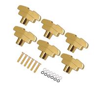 Bewinner 6Pcs Zinc Alloy Guitar Tuning Pegs, Machine Heads & Tuning Keys for Acoustic Electric Folk Guitars, Easy Installation with Screws & Washers (Gold)