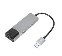 Bewinner 7.1 USB Surround Sound Card, 48KHz Music External Sound Card, USB Audio Adapter with SPDIF Digital Sounds for Laptop PC Silver