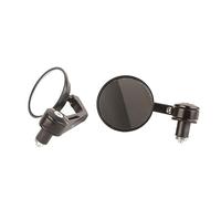 Bewinner 7/8" Universal Motorcycle Rear View Handle Bar End Mirrors, Chrome Round Motorbike Side Rearview Mirror, IP65 Swivel Head 360° Adjustable Pair for 22mm Handlebar