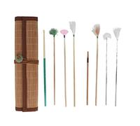 Bewinner 7pcs Goose Feather Ear Cleaner Kit with Bamboo Mat, Ear Wax Removal Tool with Massage Feathers,Clean Kit for Deep Cleaning Relaxation