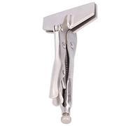 Bewinner 8 Inch Flat Locking Pliers Steel Adjustable Flat Head Vise Locking Grip Pliers for Connecting Welding Parts, 55# Steel Multipurpose Clamping Tool with Large Contact Area (10 Inch)
