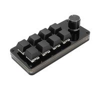 Bewinner 8 Key Mini Keypad with Knob, One Handed Mechanical Gaming Keyboard, Hot Swappable Blue Switch, Customizable Macro Programmable USB Keypad for PC