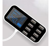 Bewinner 8 Port Fast Car Phone Charger, USB Charging Adapter with LCD Display, Cigar Lighter Direct Charge Accessory, 40W Max, 12V-24V Input