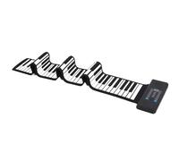 Bewinner 88 Keys Roll Up Piano Rechargeable, 128 Tones & Rhythms Electronic Hand Roll Piano with LED Display, MIDI Keyboard for Beginners, Portable Silicone Out Kids