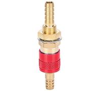 Bewinner 8mm Water Cooled Gas Adapter Quick Connector Fitting for MIG TIG Welder Torch, Brass Pair Female Male Coupler, Yellow (Red)