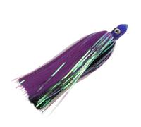 Bewinner 9.1in Octopus Skirts Fishing Lure, Lifelike Soft Bait with 3D Eyes, Trolling Lures for Saltwater Freshwater, Durable Acrylic Nylon Skirt Lure for Big Fish (Purple and Black)