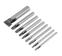 Bewinner 9 Pieces Leather Craft 2mm Carbon Steel Leather Oval Shape Punch Hole Tool, Different Sizes to Meet Your Various Need,Good Tools for Leather Making and Decorating
