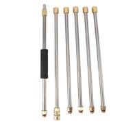 Bewinner 90 Inch Pressure Washer Extension Wand, Power Washer Lance with 1/4" Quick Connect, Stainless Steel Pressure Extension Rods Kit for Roof Car Cleaning, 6pcs
