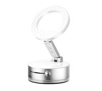 Bewinner A7-Pro Magnetic Car Phone Holder | Vacuum Lock & 17 N52 Magnets, 360° Adjustable for Multi-Surface Use in Car/Home/Gym (White)