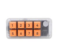 Bewinner ABS Mechanical Numpad Programmable Macro Keypad, Wired USB C, One Handed Programmable Macro Keypad, 8 Keys with Knob Floating Window Custom Copy Paste Shortcuts for PC (Transparent)