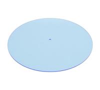 Bewinner Acrylic Turntable Mat 12 Inch Transparent Record Player Slipmat Reduce Static Dust Noise for Vintage Record Player, HiFi Upgraded Sound Quality, Orange (Light Blue)