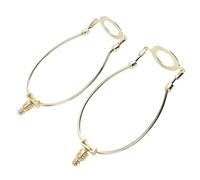 Bewinner Adjustable Lamp Shade Harps Holder Kit 2Pcs E26 Light Base Metal Lampshades Holder Bracket for Table and Floor Lamps, Gold (Gold)