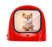 Bewinner AI Desk Robot Companion Emotion Recognition Pet Knowledge Partner for Car Touch Interactive Talking Bluetooth Speaker 70+ Expressions (Red)