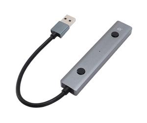 Bewinner AI Powered USB Hub Voice Control Aluminum Alloy for Computer Laptop Tablet, Accented Speech to Text Translator Multifunctional Hub and Students, Portable Plug and Play Design