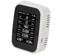 Bewinner Air Quality Detector Accurate Home Greenhouse Classroom Tester for HCHO TVOC PM2.5 Temperature Humidity Detection White