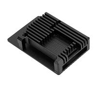 Bewinner Aluminum Alloy Case for 4 with DC5V Cooling Fan, Protective Enclosure for with Venting Fan, Ultra Quiet Heat Sink Case for 4B, Silver (Black)
