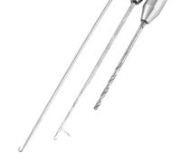 Bewinner Aluminum Alloy Fishing Bait Needle Set, 3-in-1 Hook Stringer Drill Needle for Bait Penetrating and Line Fastening, Portable Tackle Rigging Tool for Making Rigs, Durable and