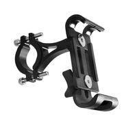Bewinner Aluminum Alloy Mountain Bike Phone Bracket, Durable Shock Absorption 360° Rotatable Bracket for Handlebar, for Riders, Silver (Rotatable)